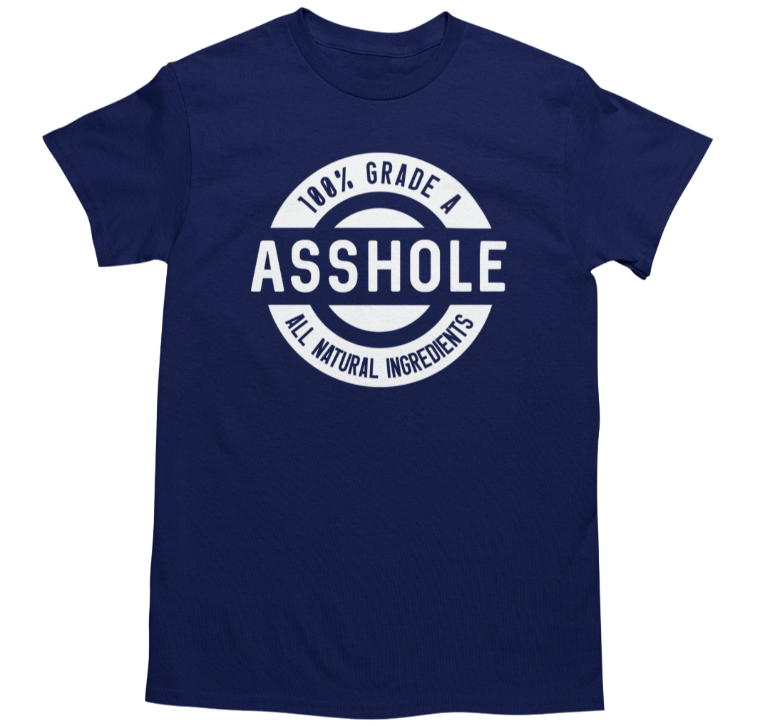Men's Funny Novelty Joke Graphic T-Shirt Navy