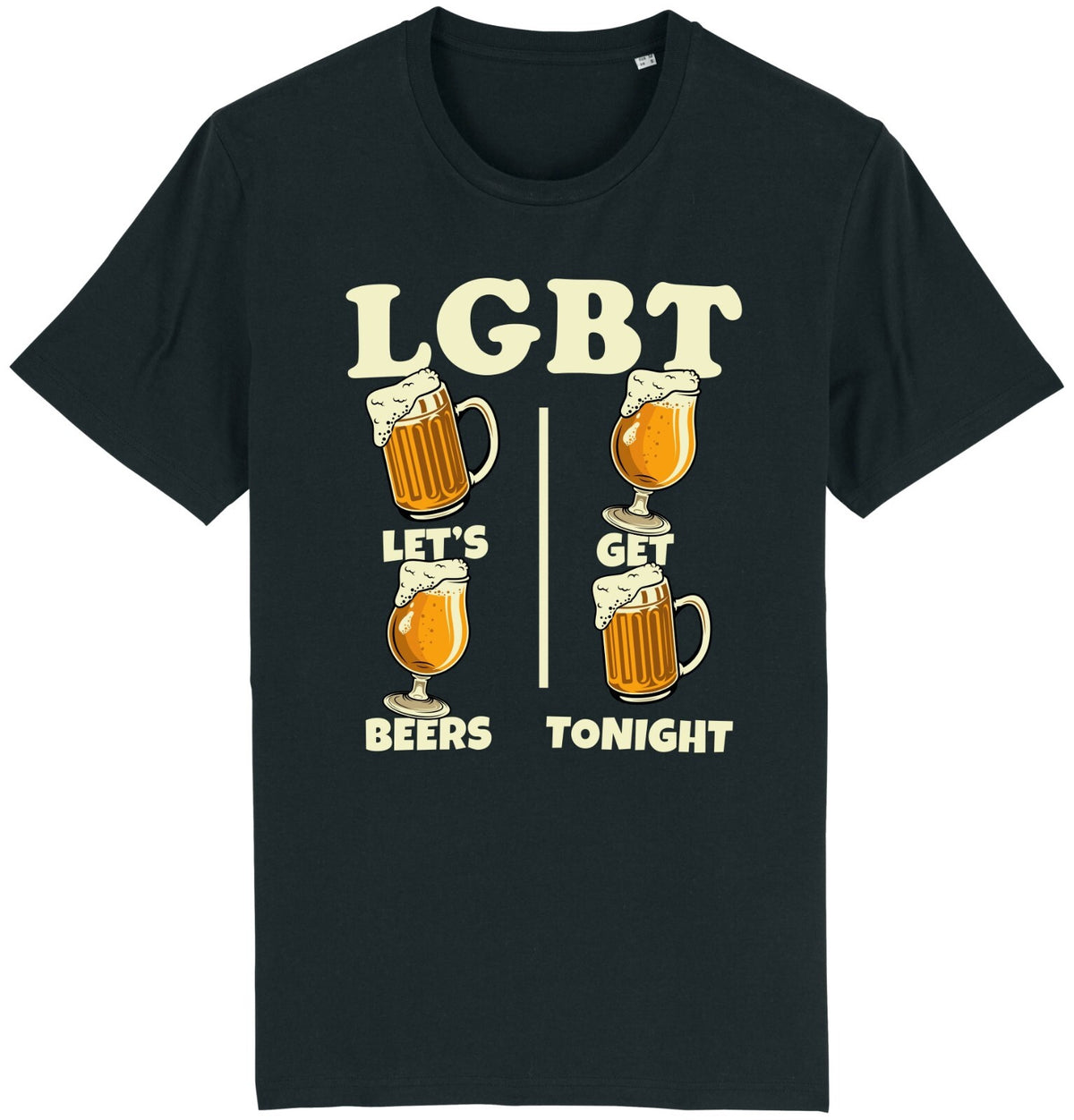 Fruit of the Loom Men's LGBT Let's Get Beers Tonight Graphic T-Shirt
