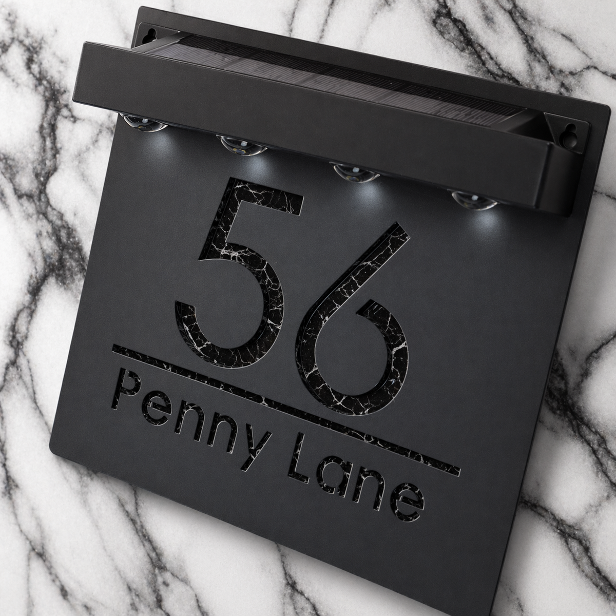 Bellissima LED House Numbers Address Plaque 180mm x 180mm