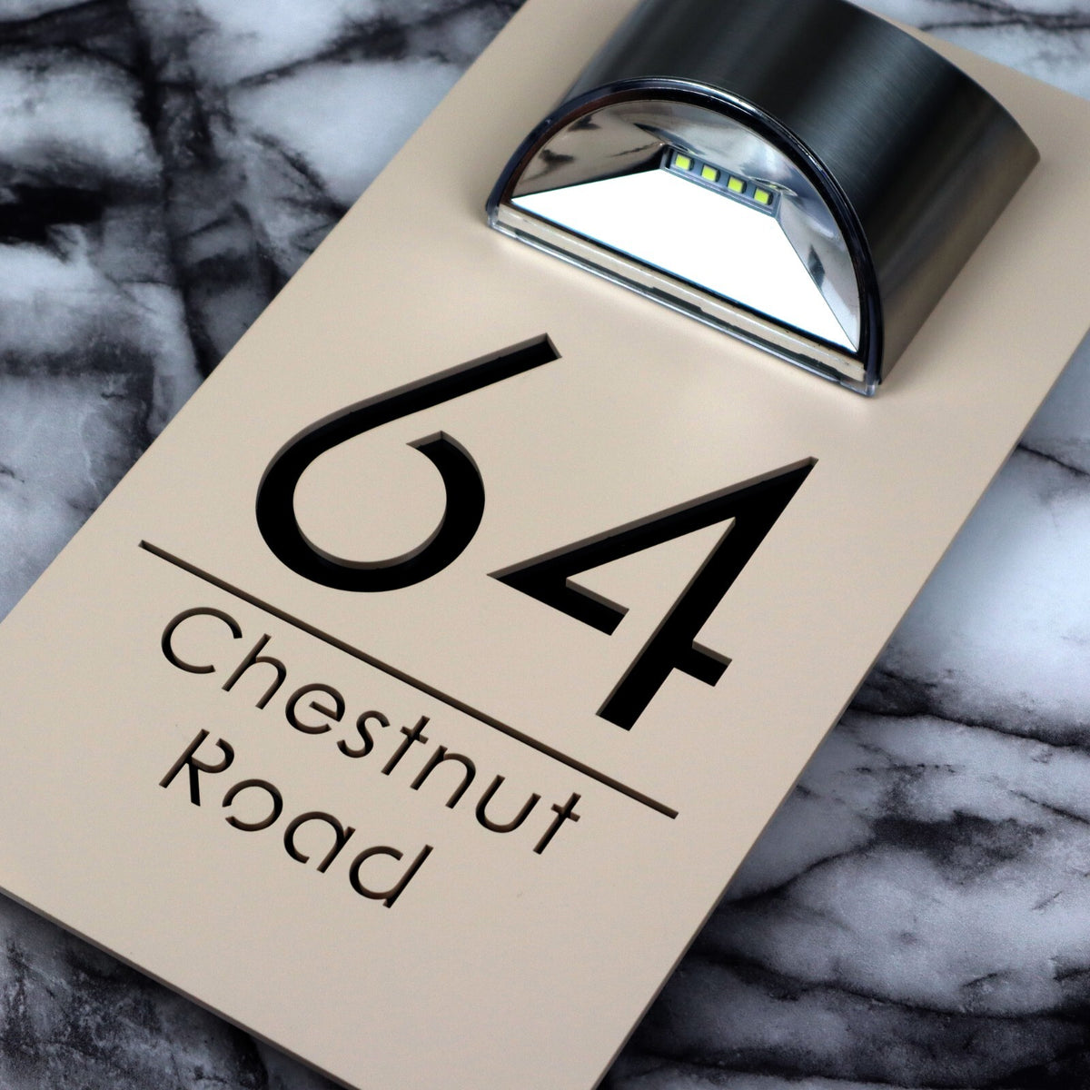Solar Bellissima LED Custom House Numbers Plaque 160mm x 300mm