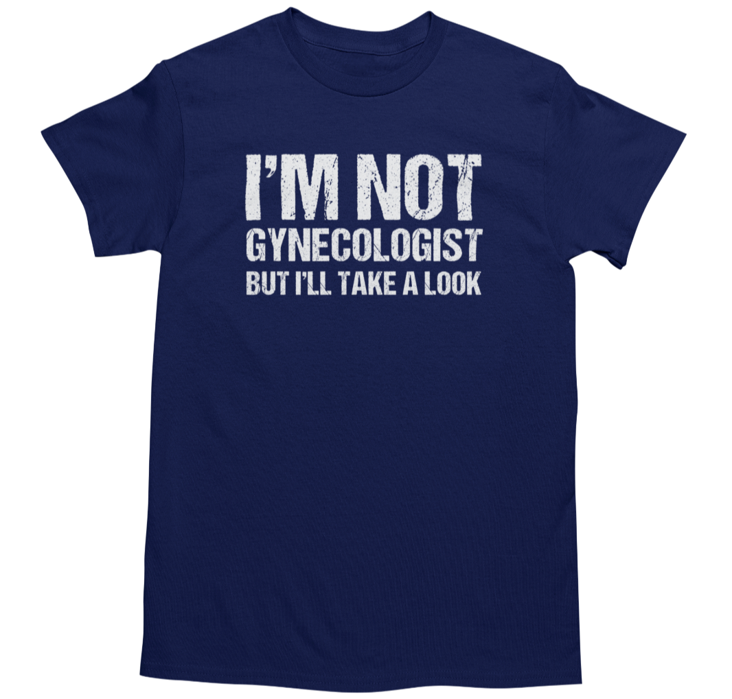 Men's Funny Novelty Joke Graphic T-Shirt Navy
