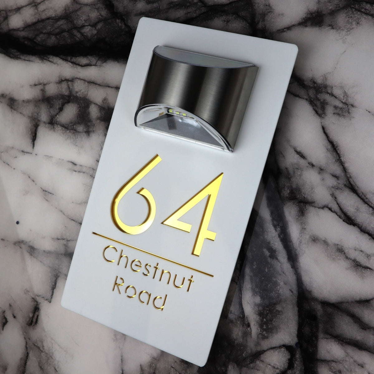 Solar Bellissima LED Custom House Numbers Plaque 160mm x 300mm