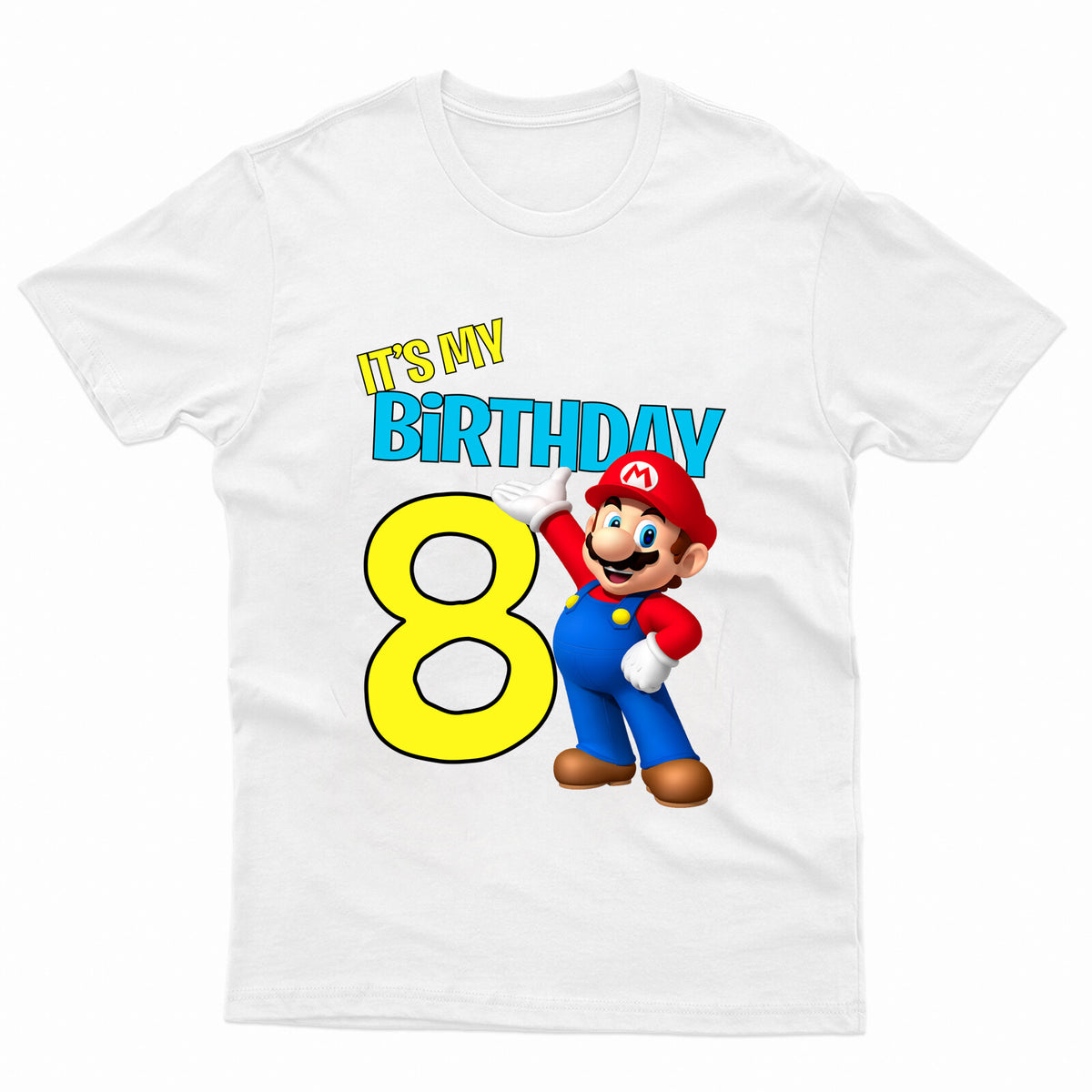 Kids' Mario It's My Birthday Gaming Graphic T-Shirt