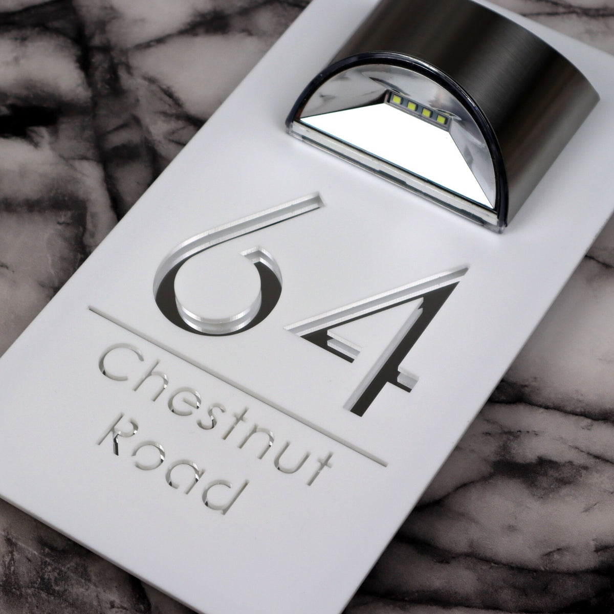 Solar Bellissima LED Custom House Numbers Plaque 160mm x 300mm