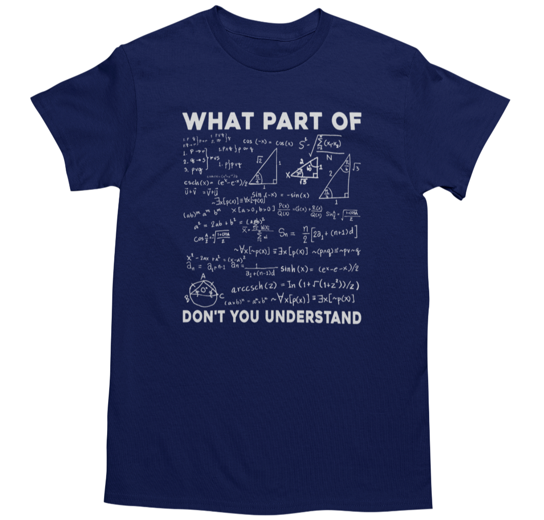 Men's Funny Novelty Joke Graphic T-Shirt Navy
