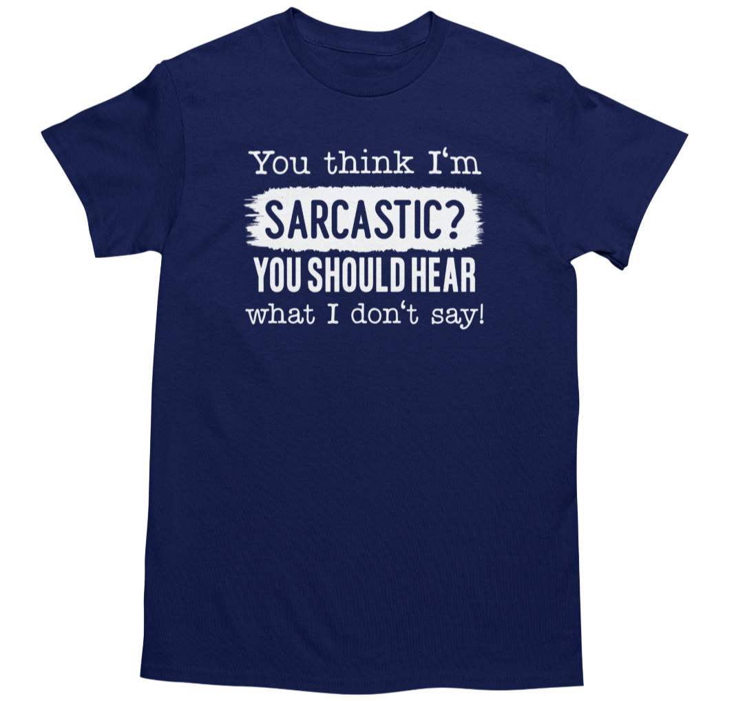 Men's Funny Novelty Joke Graphic T-Shirt Navy