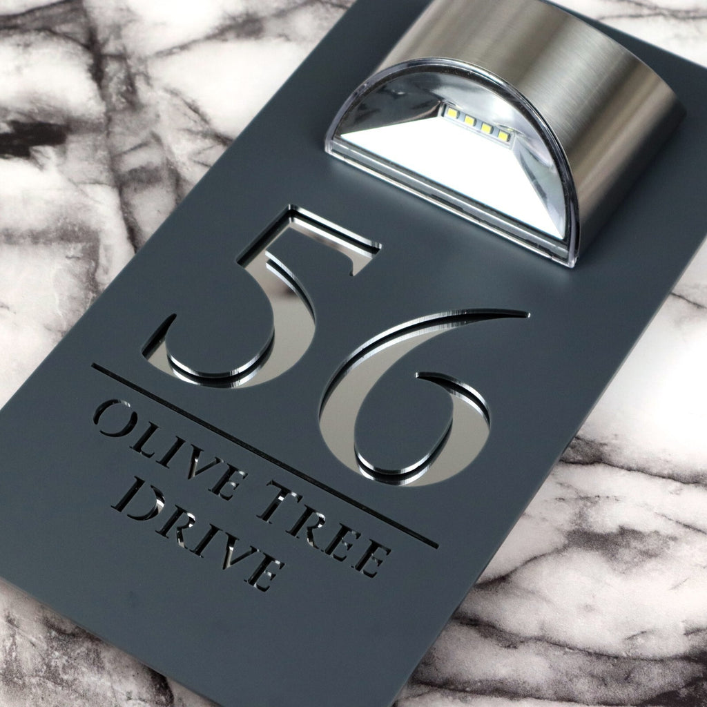 Bellissima LED House Numbers Address Plaque 160mm x 300mm