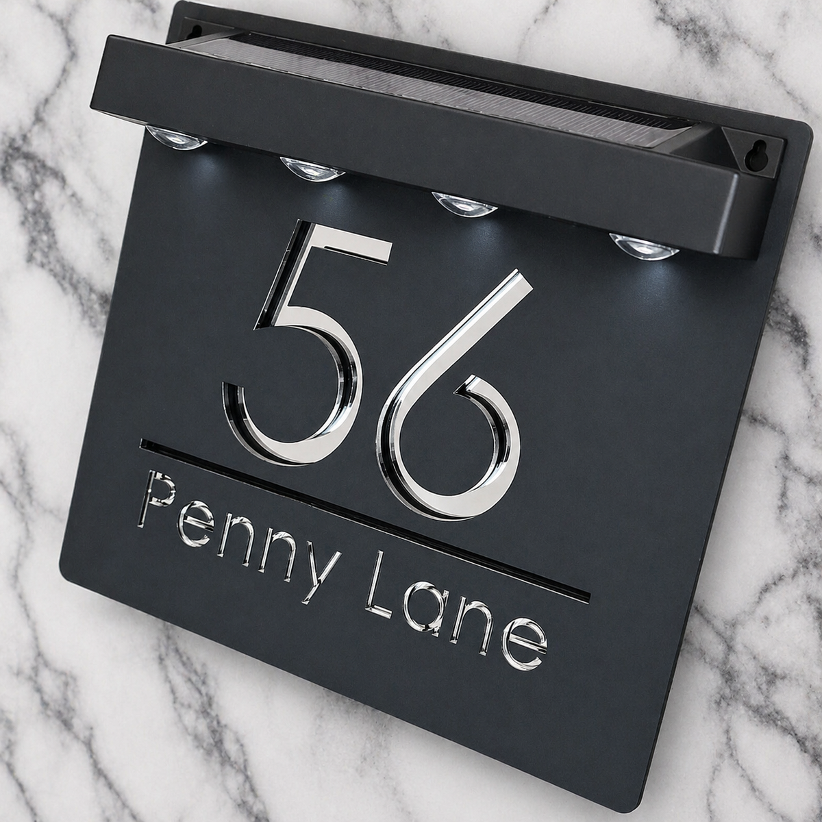 Bellissima LED House Numbers Address Plaque 180mm x 180mm