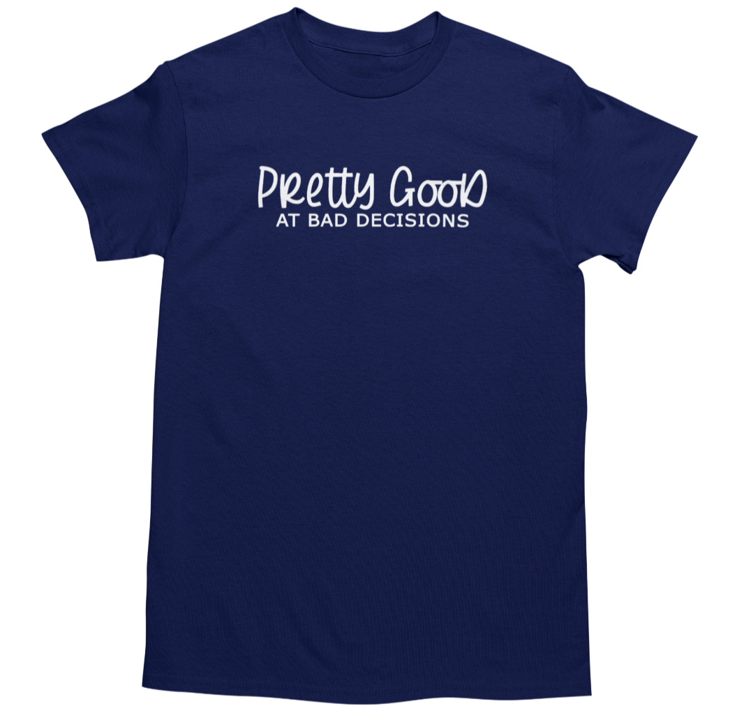 Men's Funny Novelty Joke Graphic T-Shirt Navy