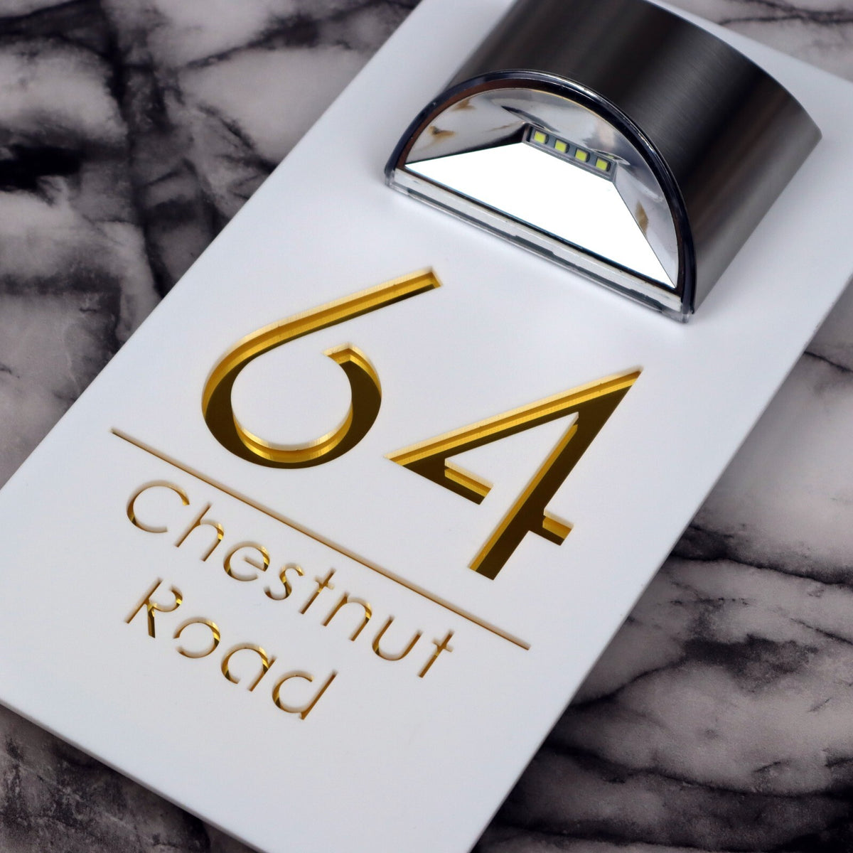 Solar Bellissima LED Custom House Numbers Plaque 160mm x 300mm