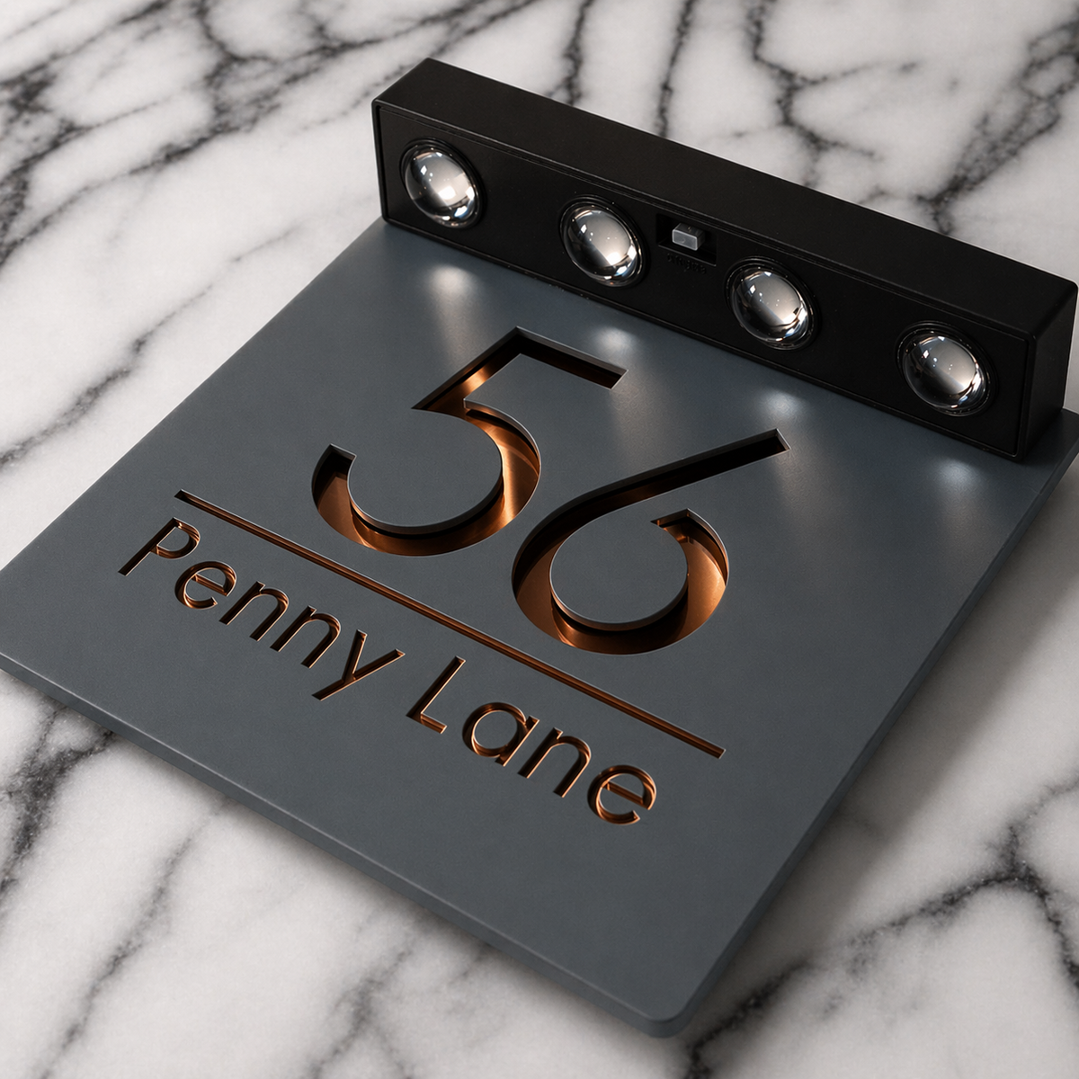 Bellissima LED House Numbers Address Plaque 180mm x 180mm