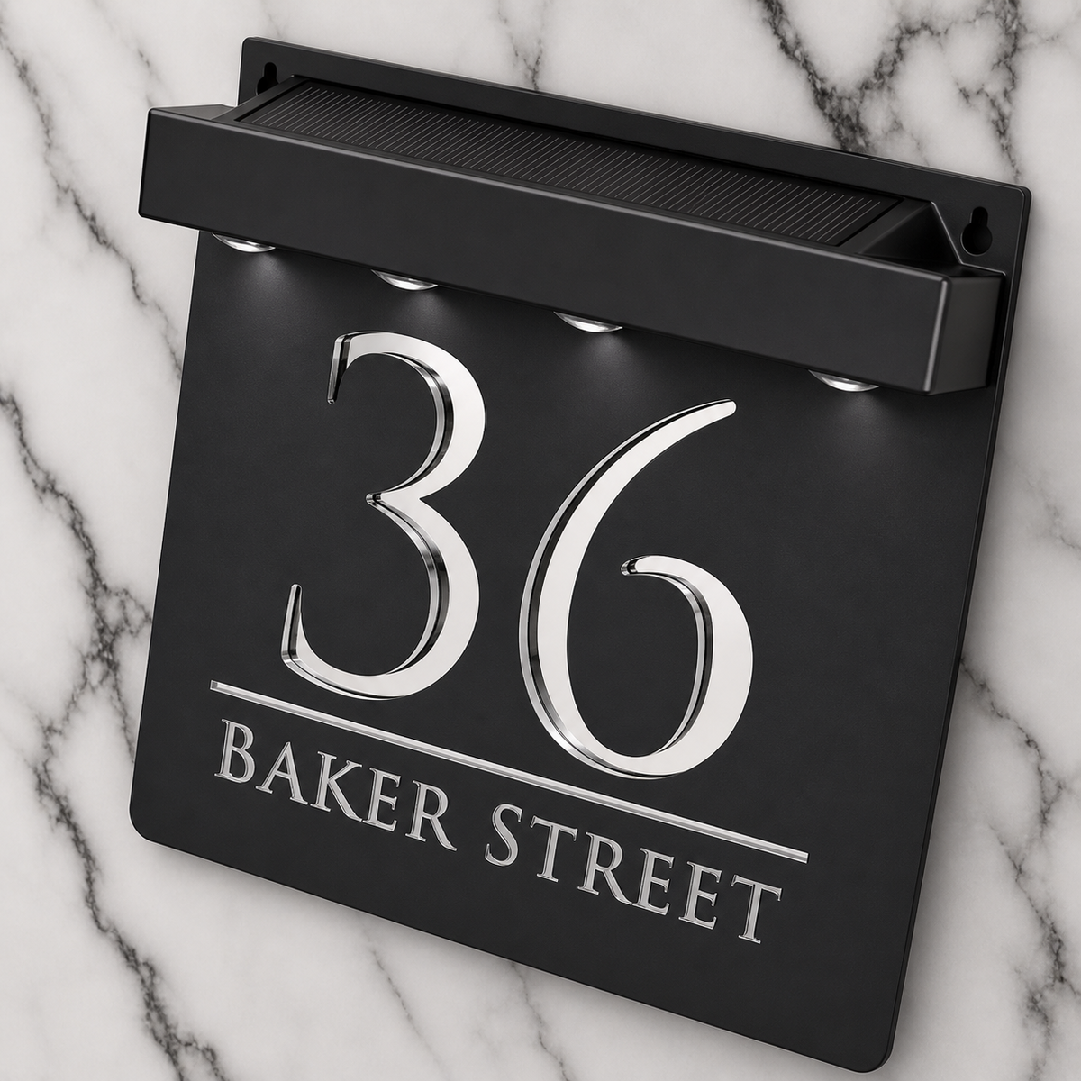 Bellissima LED House Numbers Address Plaque 180mm x 180mm