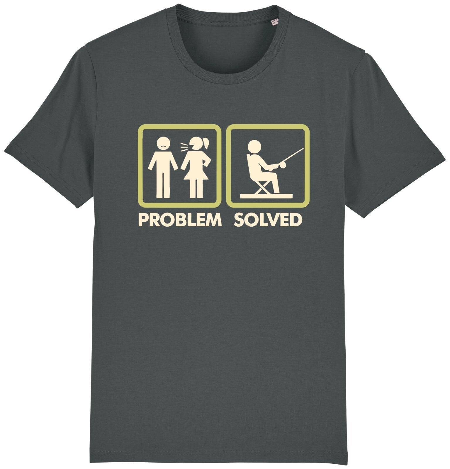 Fruit of the Loom Men's Problem Solved Fishing Graphic T-Shirt
