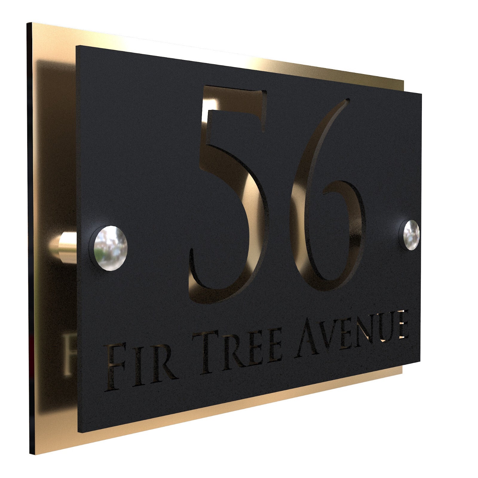 K Smart Sign Simpatico House Numbers Address Plaque 200mm x 130mm