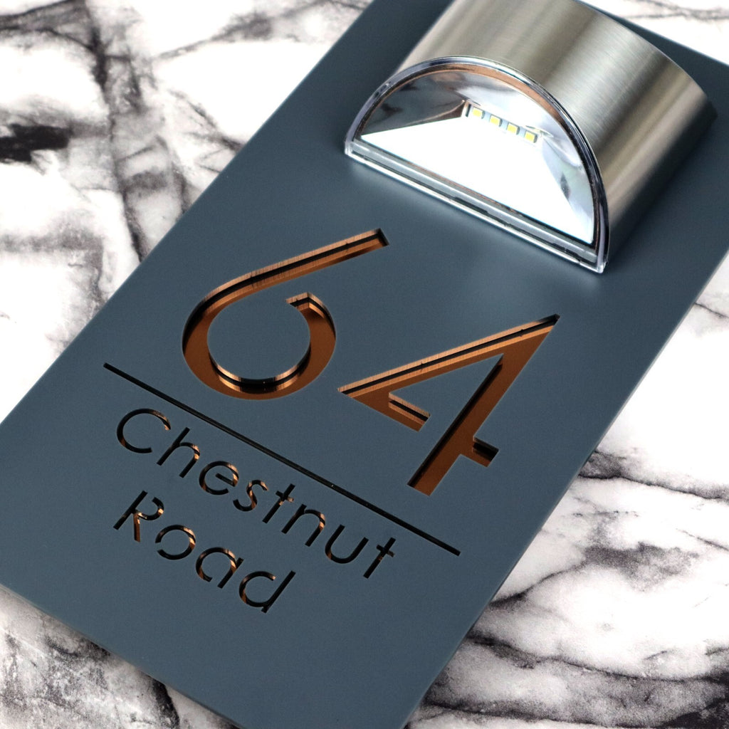 Bellissima LED House Numbers Address Plaque 160mm x 300mm