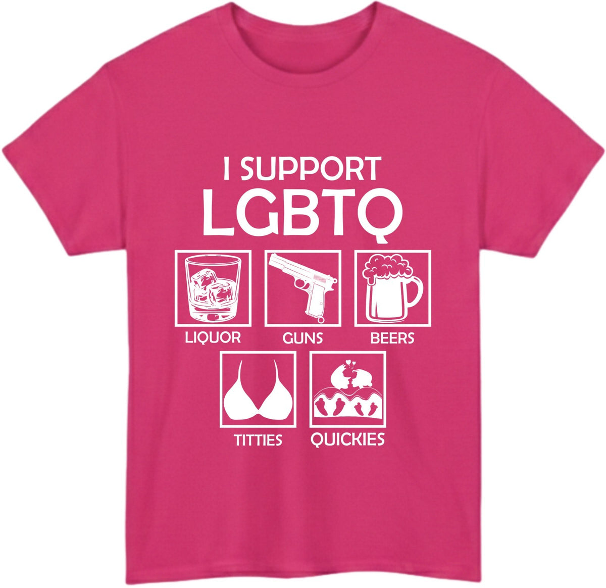 Men's I Support LGBTQ Meme Graphic Novelty T-Shirt