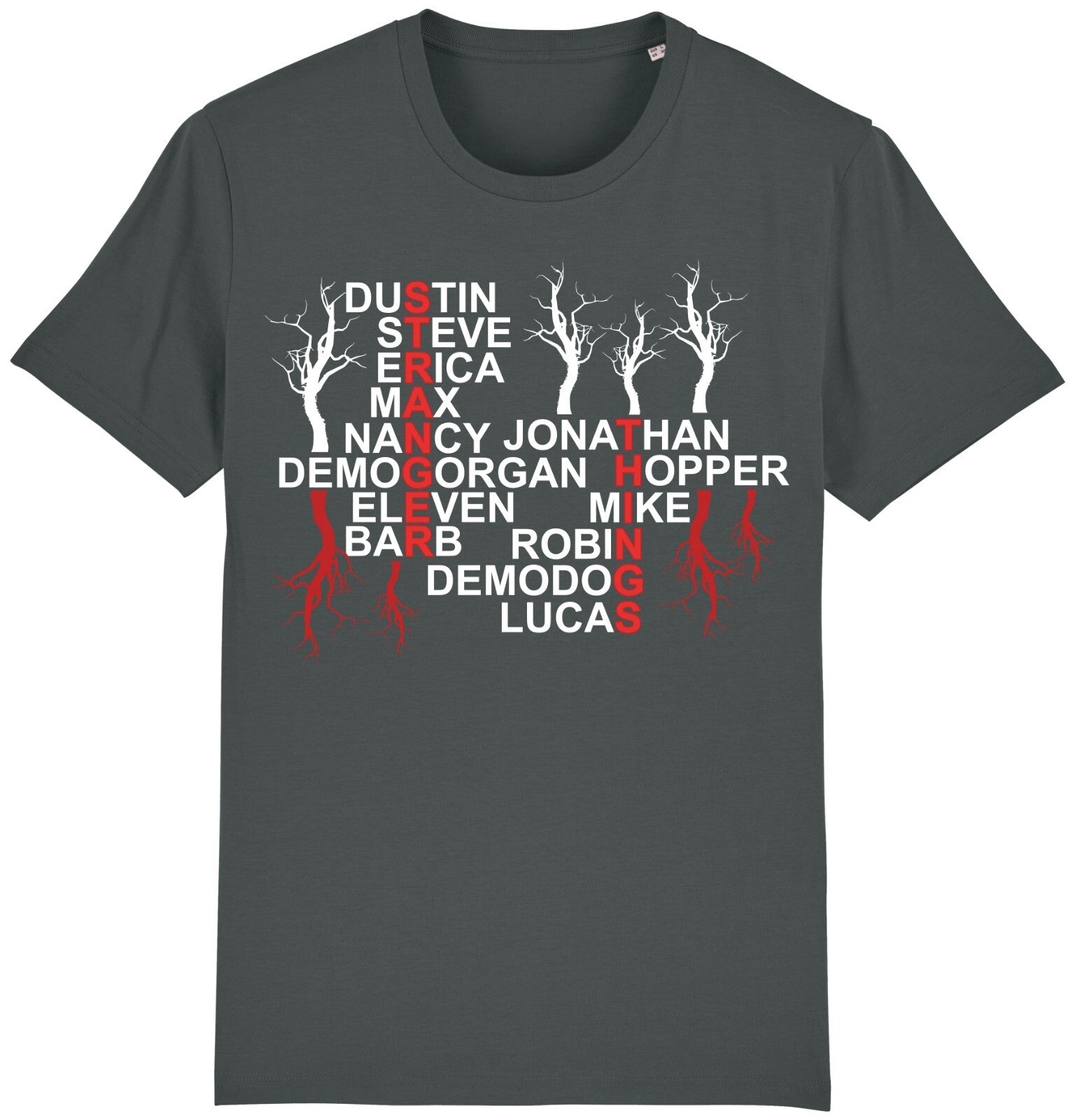 Fruit of the Loom Men's Stranger Things Names Graphic T-Shirt