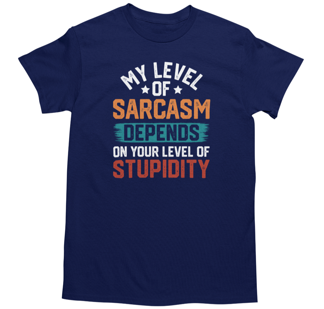 Men's Funny Novelty Joke Graphic T-Shirt Navy