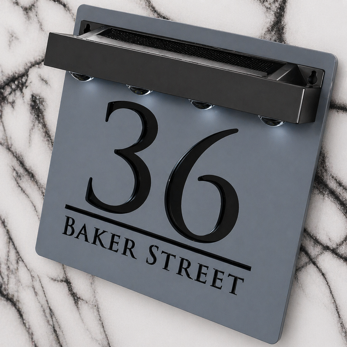 Bellissima LED House Numbers Address Plaque 180mm x 180mm