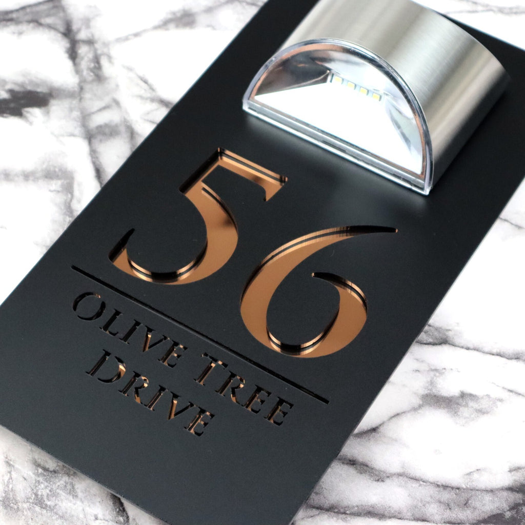 Bellissima LED House Numbers Address Plaque 160mm x 300mm