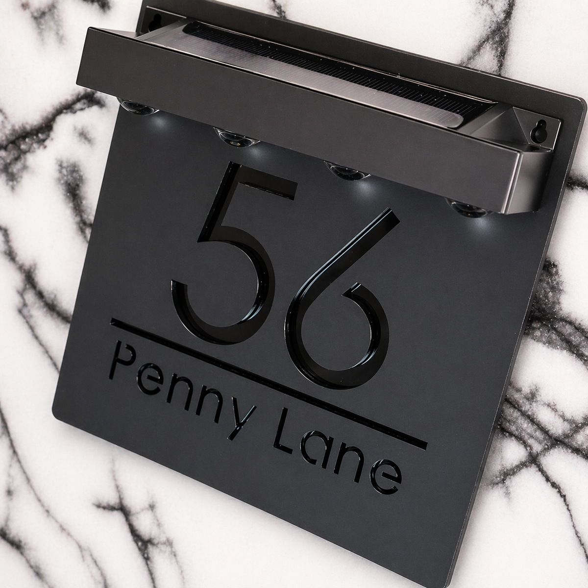 Bellissima LED House Numbers Address Plaque 180mm x 180mm