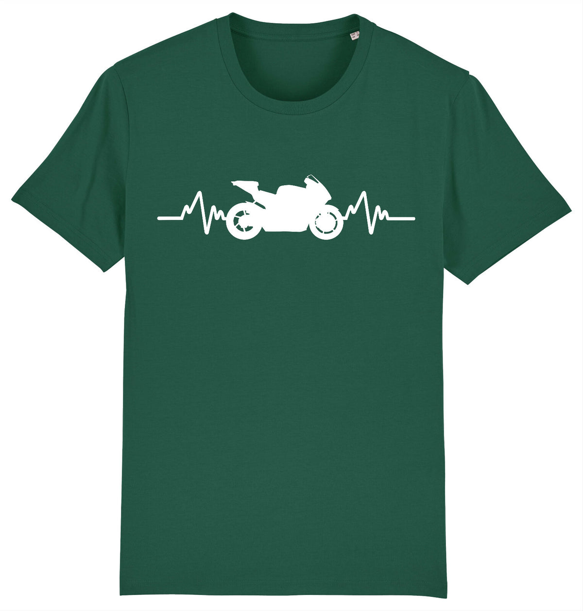 Fruit of the Loom Men's Motorbike Heartbeat Graphic T-Shirt