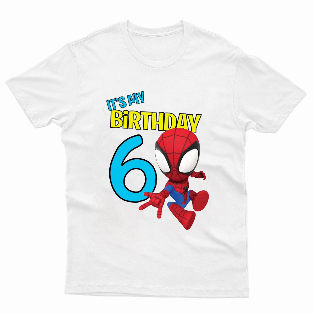 Kids Superhero Birthday Celebration Cotton Crew Neck T-Shirt