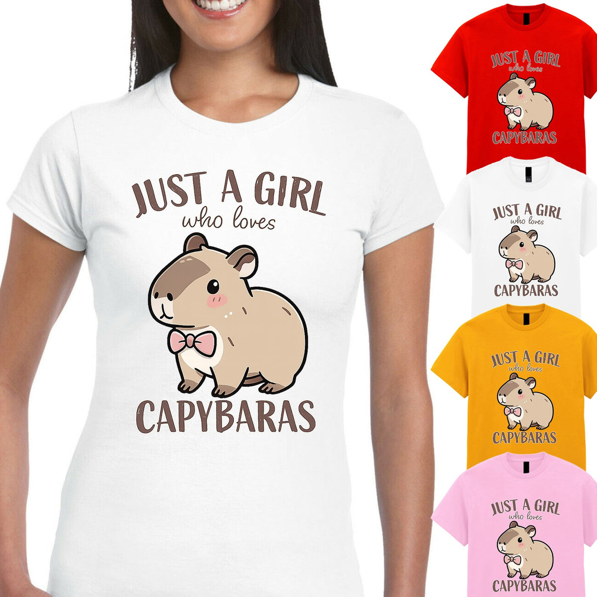 Kids' Just A Girl Who Loves Capybaras Graphic T-Shirt