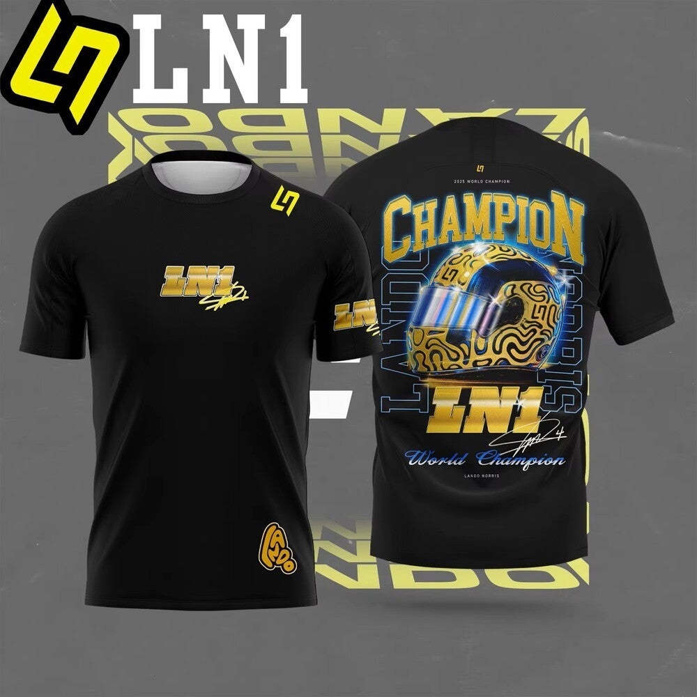 Lando Norris LN1 F1 World Champion McLaren Inspired Graphic T-Shirt