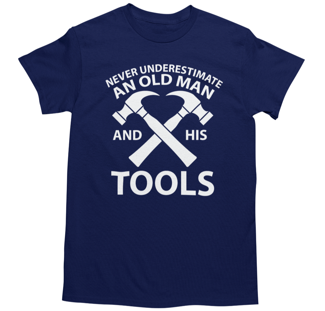 Men's Funny Novelty Joke Graphic T-Shirt Navy