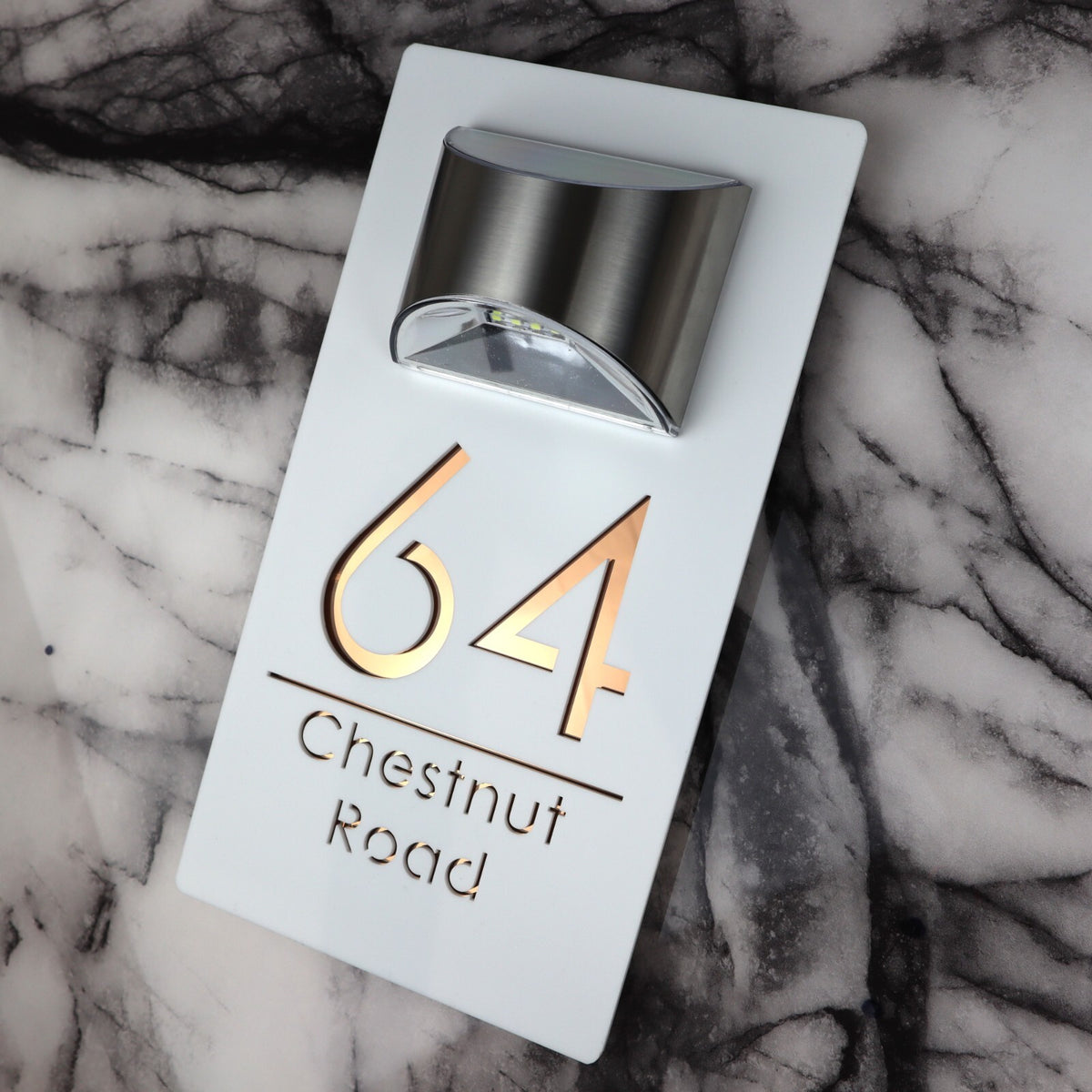 Solar Bellissima LED Custom House Numbers Plaque 160mm x 300mm