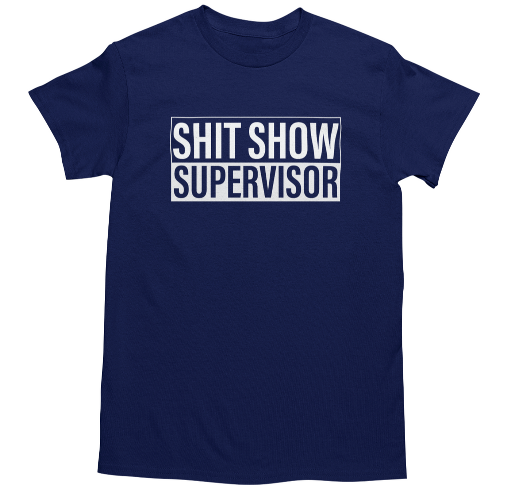 Men's Funny Novelty Joke Graphic T-Shirt Navy