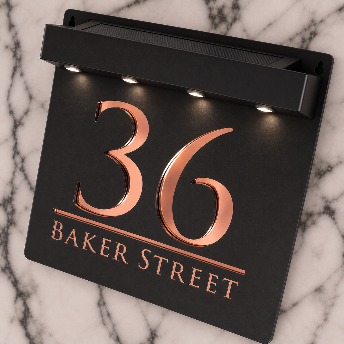 Bellissima LED House Numbers Address Plaque 180mm x 180mm