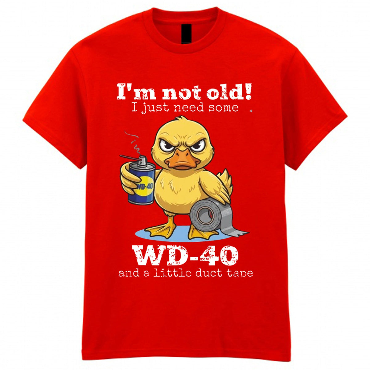 Men's Duck Tape Novelty Graphic Crew Neck T-Shirt