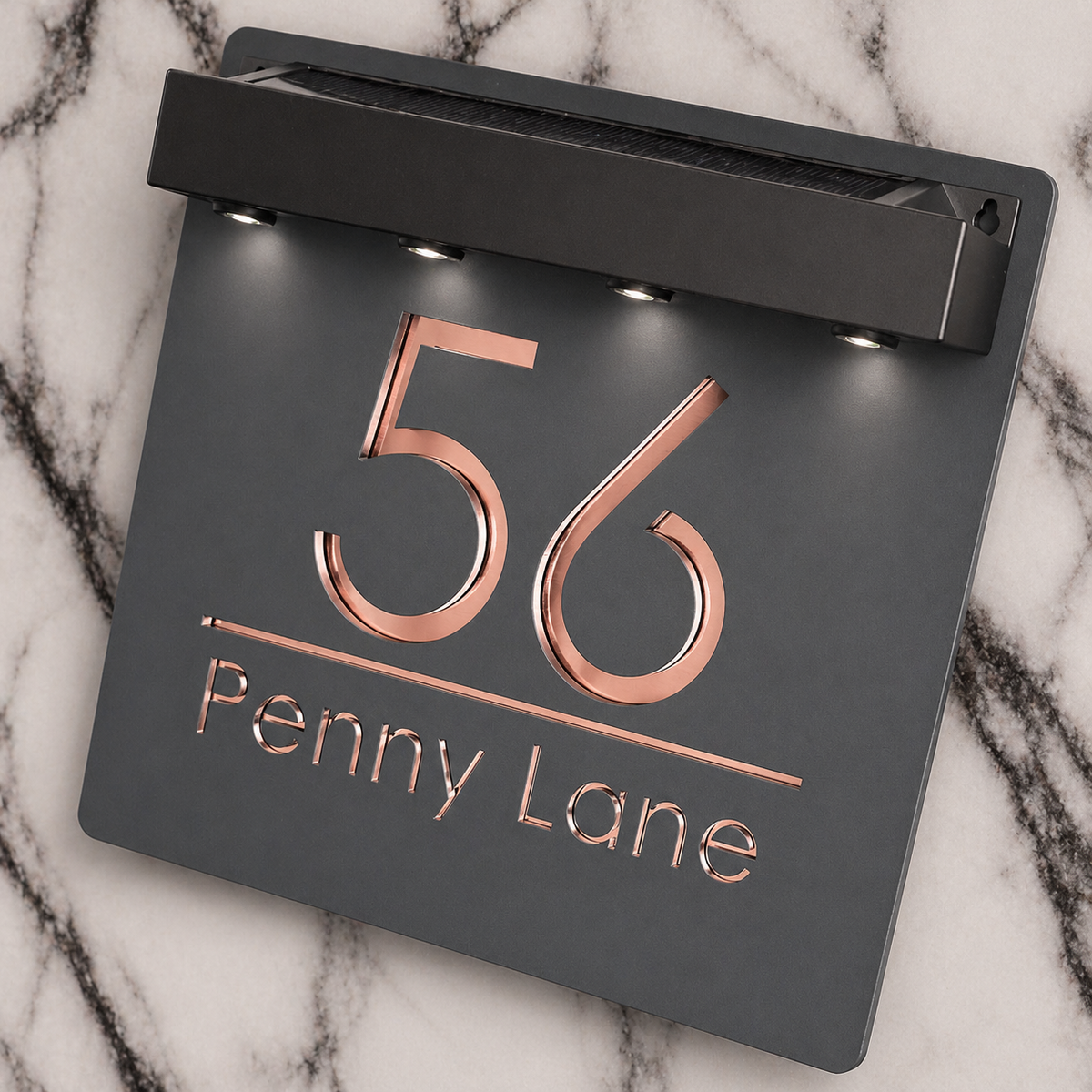 Bellissima LED House Numbers Address Plaque 180mm x 180mm