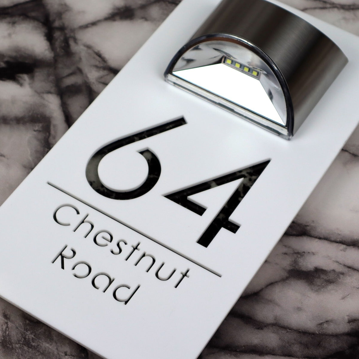Solar Bellissima LED Custom House Numbers Plaque 160mm x 300mm