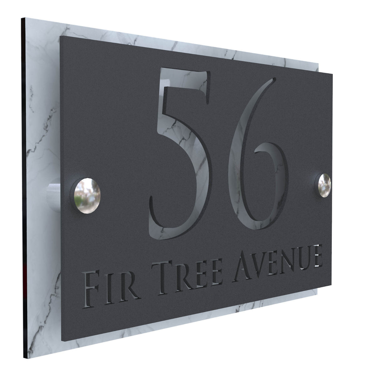 K Smart Sign Simpatico House Numbers Address Plaque 200mm x 130mm