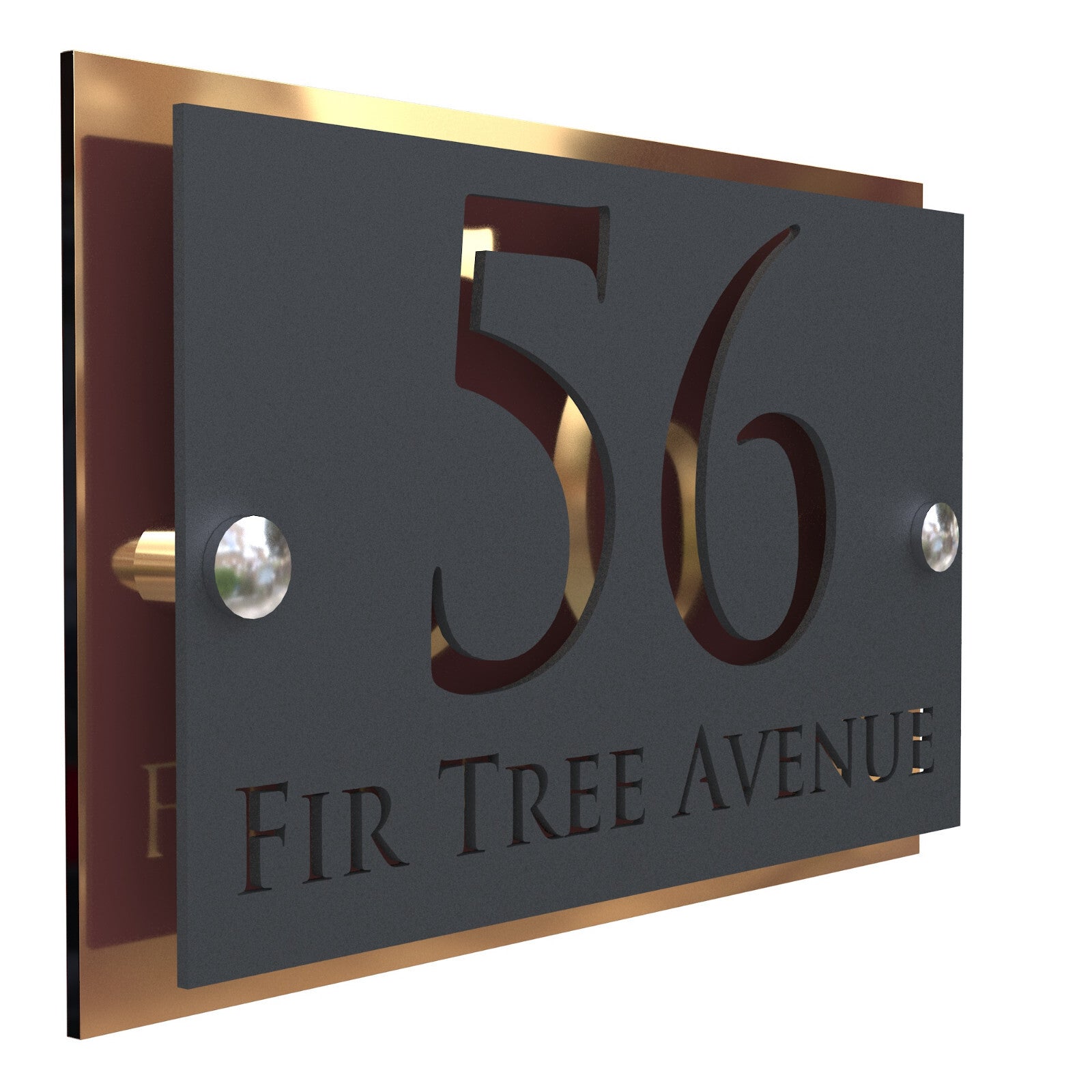 K Smart Sign Simpatico House Numbers Address Plaque 200mm x 130mm