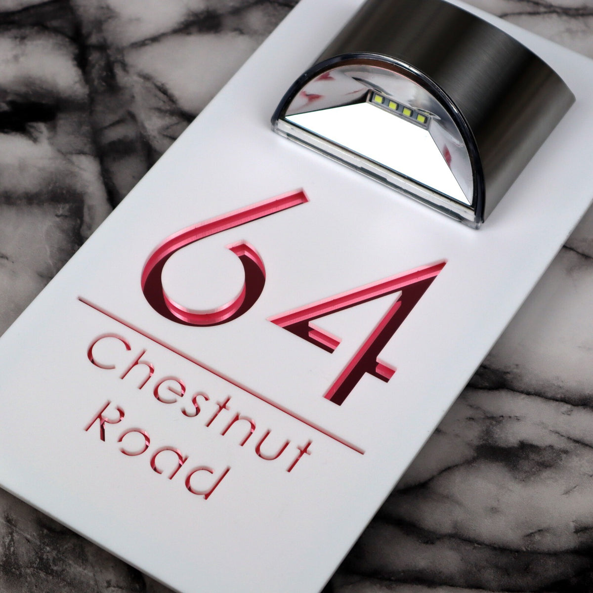 Solar Bellissima LED Custom House Numbers Plaque 160mm x 300mm