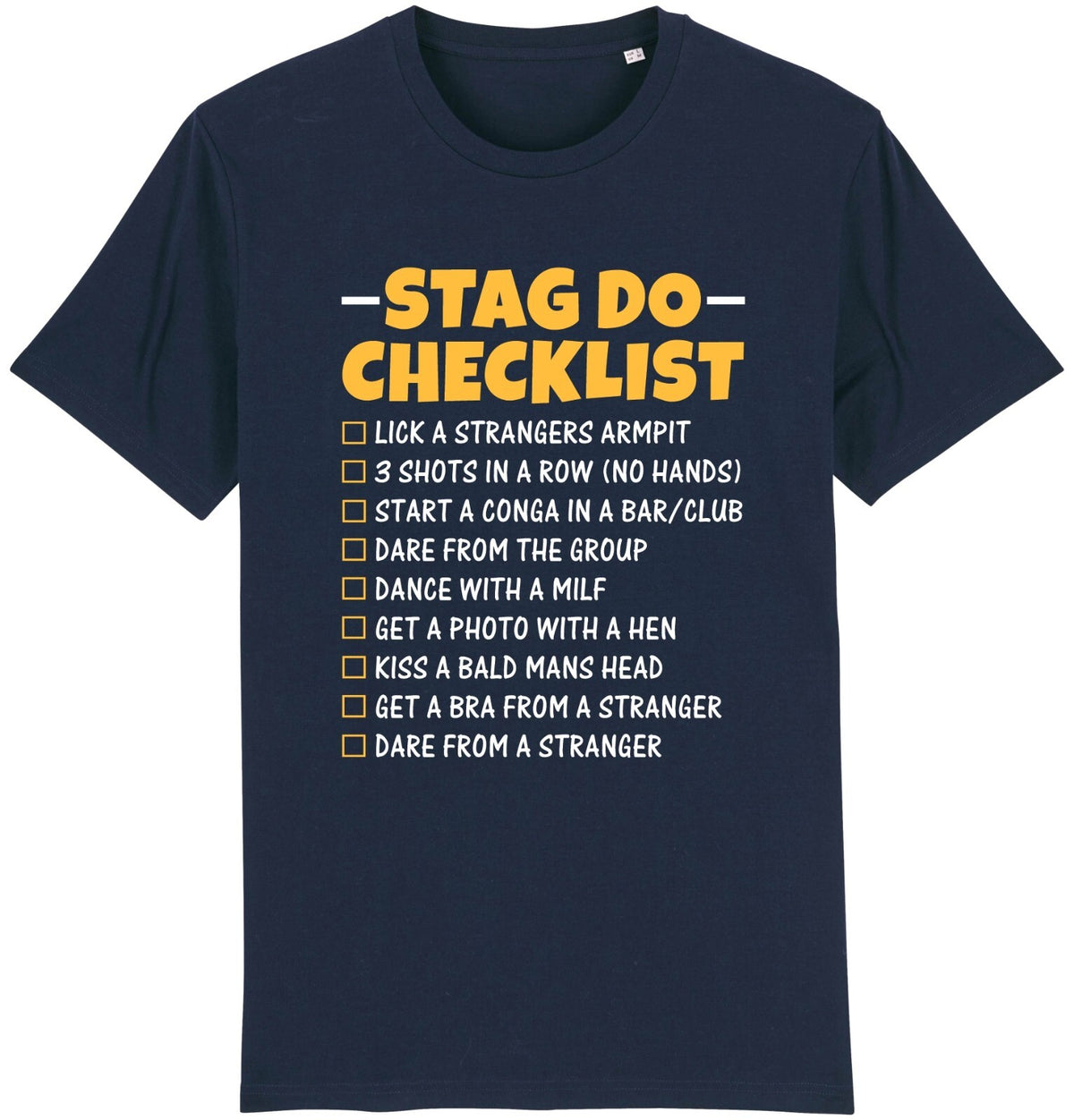 Fruit of the Loom Men's Stag Do Checklist Graphic T-Shirt