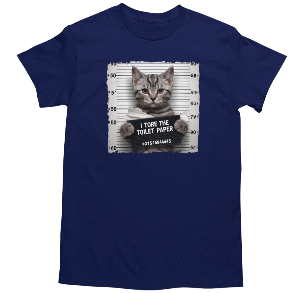 Men's Funny Novelty Joke Graphic T-Shirt Navy