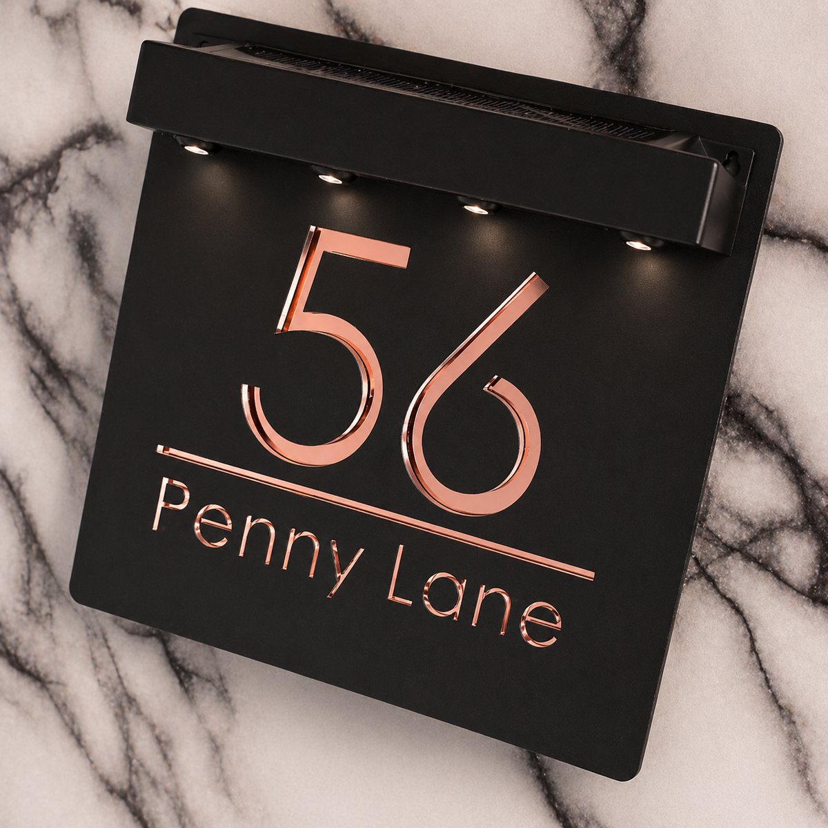 Bellissima LED House Numbers Address Plaque 180mm x 180mm