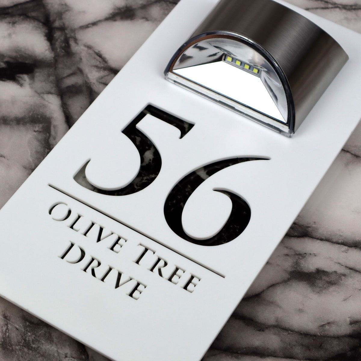 Solar Bellissima LED Custom House Numbers Plaque 160mm x 300mm