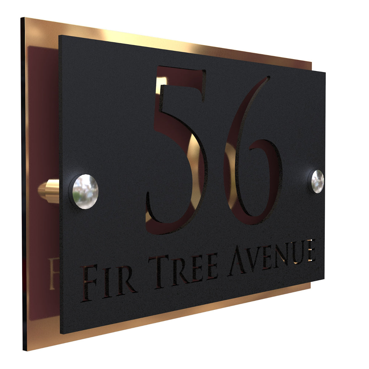 K Smart Sign Simpatico House Numbers Address Plaque 200mm x 130mm
