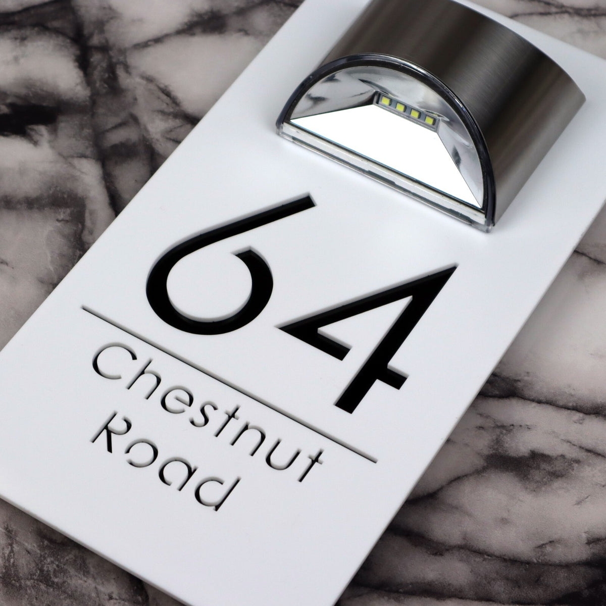 Solar Bellissima LED Custom House Numbers Plaque 160mm x 300mm