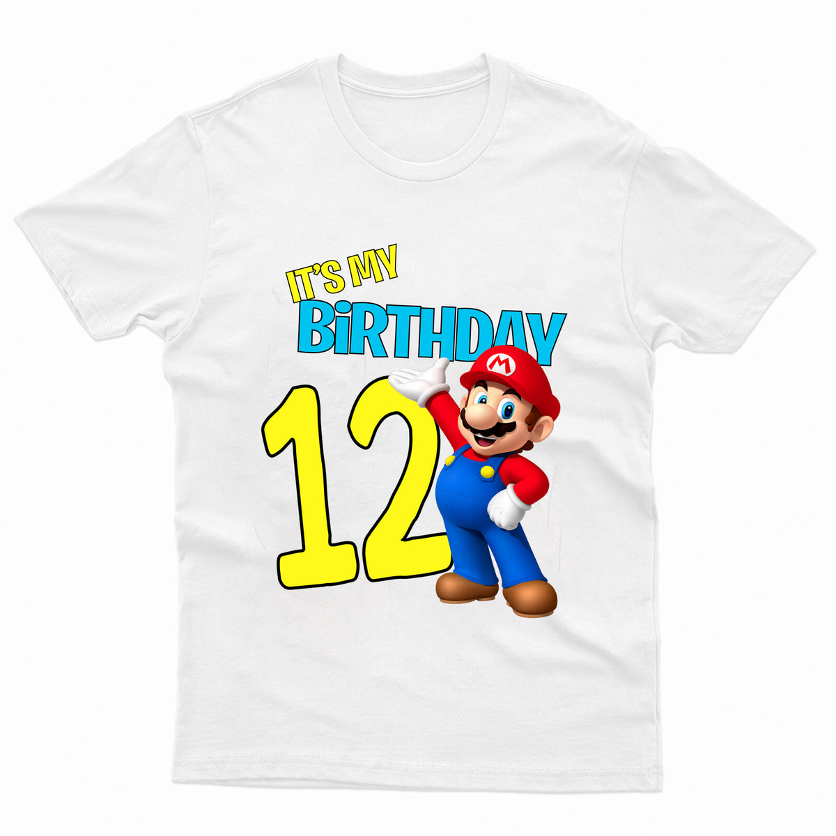 Kids' Mario It's My Birthday Gaming Graphic T-Shirt