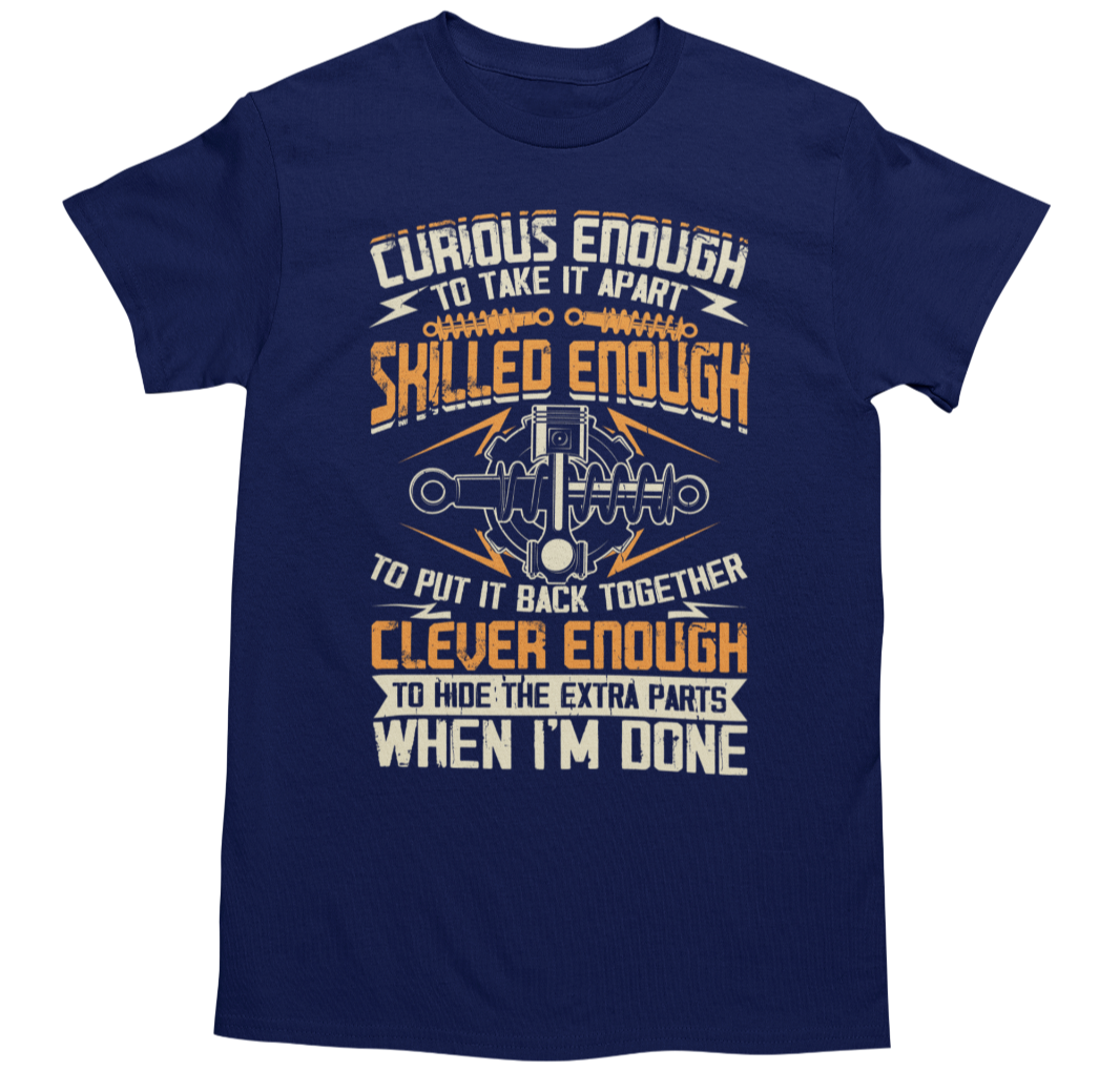 Men's Funny Novelty Joke Graphic T-Shirt Navy