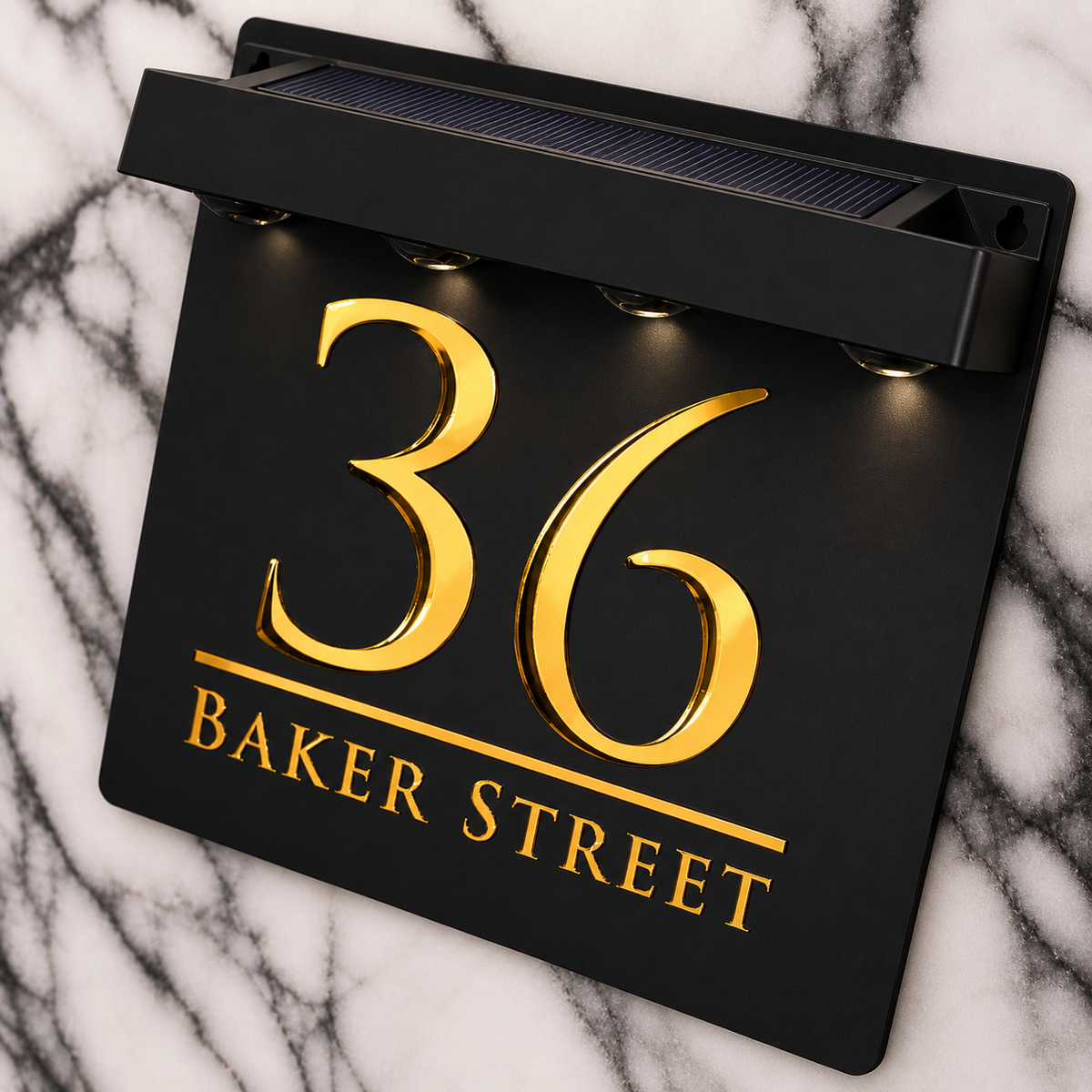 Bellissima LED House Numbers Address Plaque 180mm x 180mm