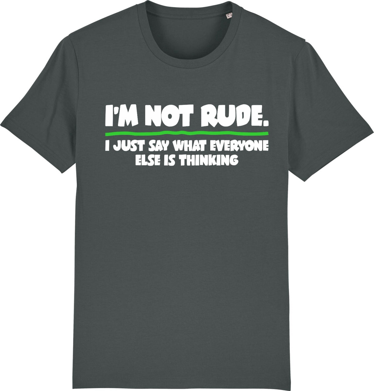 Fruit of the Loom Men's I'M NOT RUDE Graphic T-Shirt