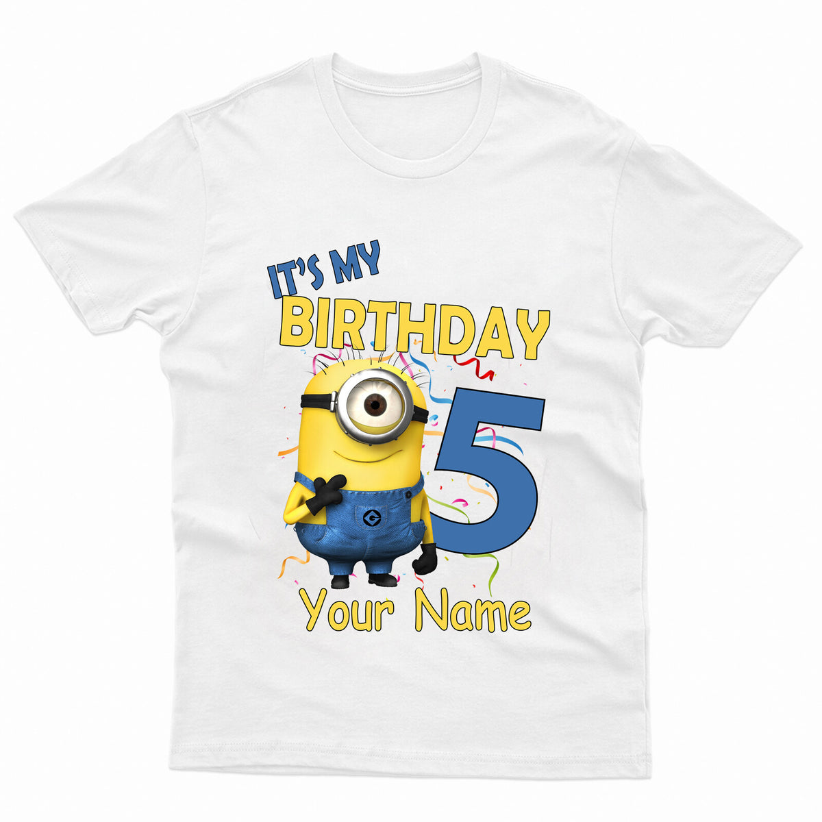Kids Minions It's My Birthday Casual Cotton T-Shirt